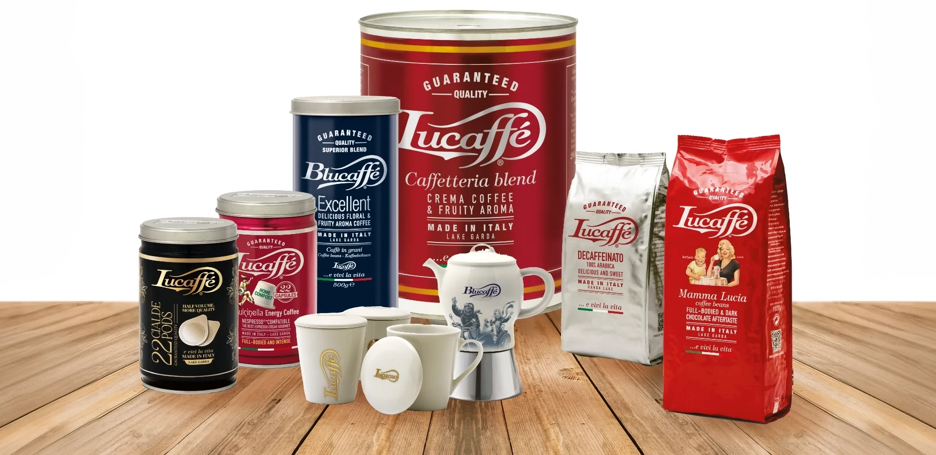 Lucaffè itališkos kavos asortimentas